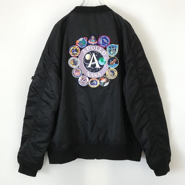 ALPHA INDUSTRIES(アルファインダストリーズ)のアルファインダストリーズ★NASA アポロ★MA-1★フライトジャケット★3XL メンズのジャケット/アウター(フライトジャケット)の商品写真