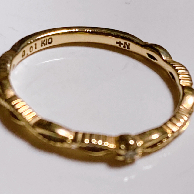 NOJESS(ノジェス)のノジェス 指輪 7号 リング 10金 k10 ダイヤ　 レディースのアクセサリー(リング(指輪))の商品写真