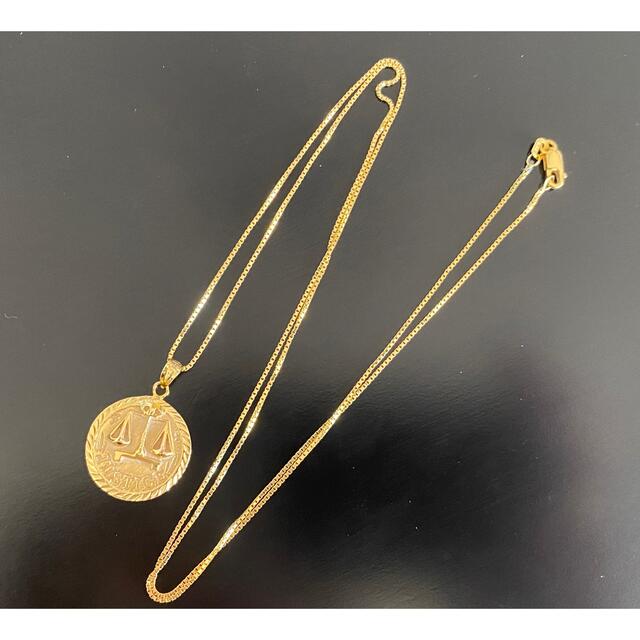 18ss supreme gold justice pendant ネックレス