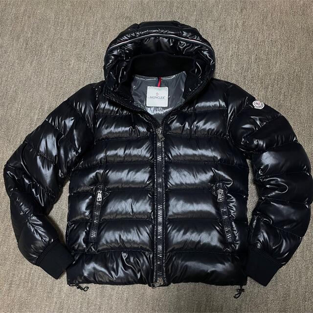 訳あり】 MONCLER ☆AUBERT☆フーディー☆トリコロール☆ブラック☆1