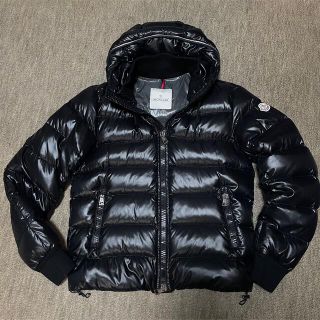 モンクレール(MONCLER)の国内正規品★モンクレール ★AUBERT★フーディー★トリコロール★ブラック★１(ダウンジャケット)