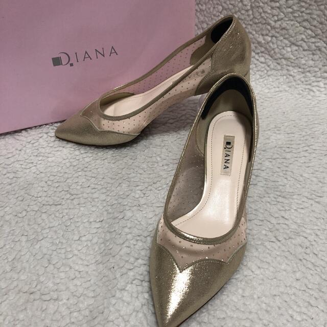 ★新品未使用★ DIANA グリッタードットパンプス