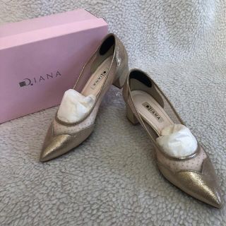 DIANA ダイアナ　プラチナ　グリッターチュールパンプス