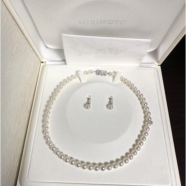 【ご専用】ミキモトパールネックレスとイヤリングセット7-7.5mm未満ミキモトmikimoto