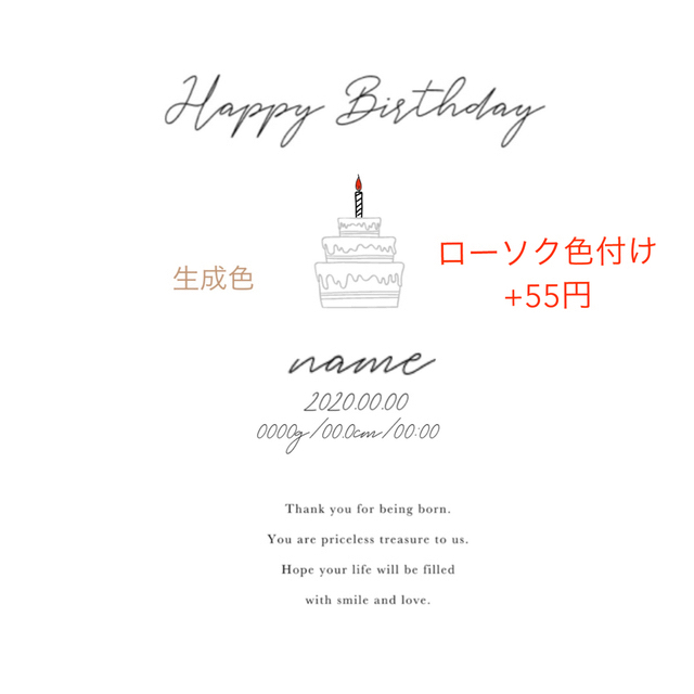 バースデータペストリー 名入れ ケーキ 1歳 誕生日 インテリア 横 キッズ/ベビー/マタニティのメモリアル/セレモニー用品(その他)の商品写真