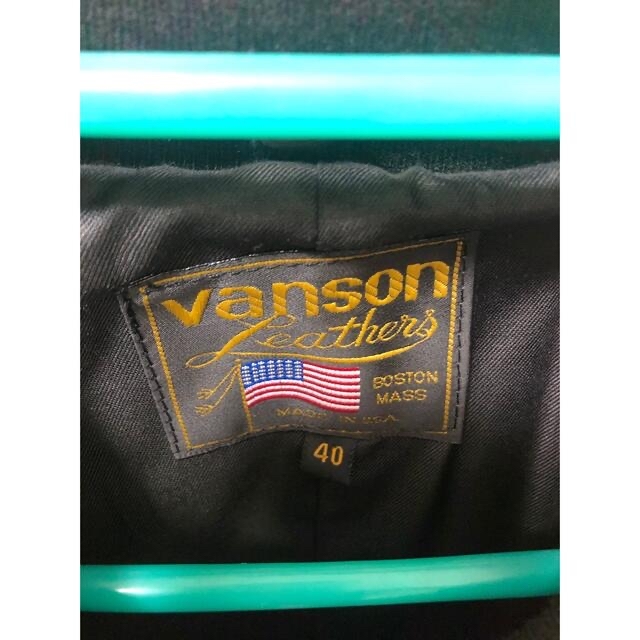 VANSON(バンソン)のセール！　バンソン　VANSON TJ チームジャケット　米国製　40 未使用 メンズのジャケット/アウター(レザージャケット)の商品写真