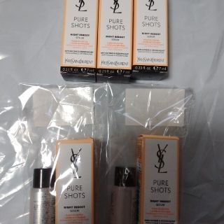 イヴサンローランボーテ(Yves Saint Laurent Beaute)の新品YSLピュアショットナイトセラム7ml5本セットローション2本(美容液)