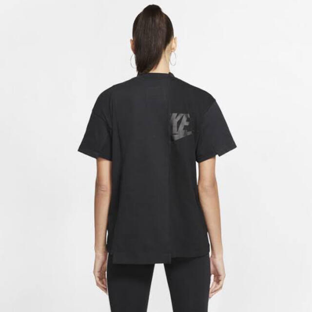 NIKE × sacai 再構築Tシャツ/Tシャツ/XL/コットン/BLK