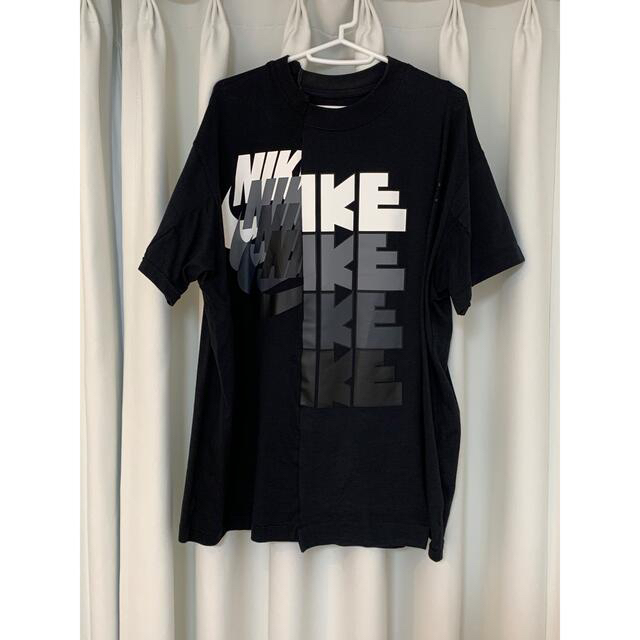 NIKE × sacai 再構築Tシャツ/Tシャツ/XL/コットン/BLK NIKE × sacai 再構築Tシャツ/Tシャツ/XL/コットン/BLK