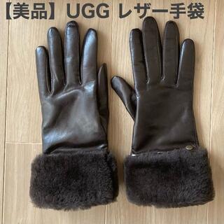 アグ(UGG)のUGG レザー手袋　Mサイズ(手袋)