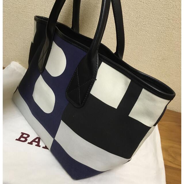Bally - バリー トートバッグ キャンパス ブラック×ブルー 送料無料