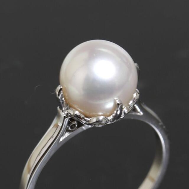 MIKIMOTO(ミキモト)のミキモト MIKIMOTO パール 8mm リング 12.5号 pt900 レディースのアクセサリー(リング(指輪))の商品写真