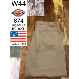 ディッキーズ(Dickies)の３１２１６　 アメリカ輸入　USA製 ディッキーズ 874 カーキ　W４４(ワークパンツ/カーゴパンツ)