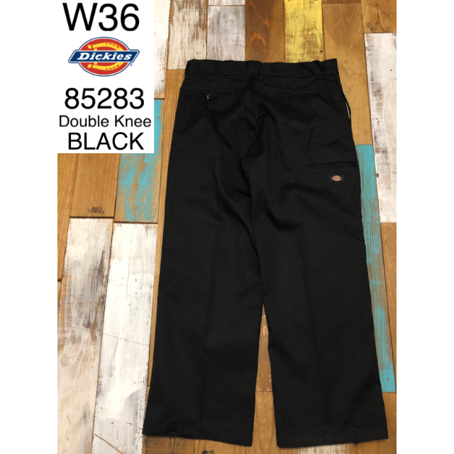 Dickies(ディッキーズ)の３１２２２　アメリカ輸入　USED　ディッキーズ ダブルニー ブラック　 W３６ メンズのパンツ(ワークパンツ/カーゴパンツ)の商品写真