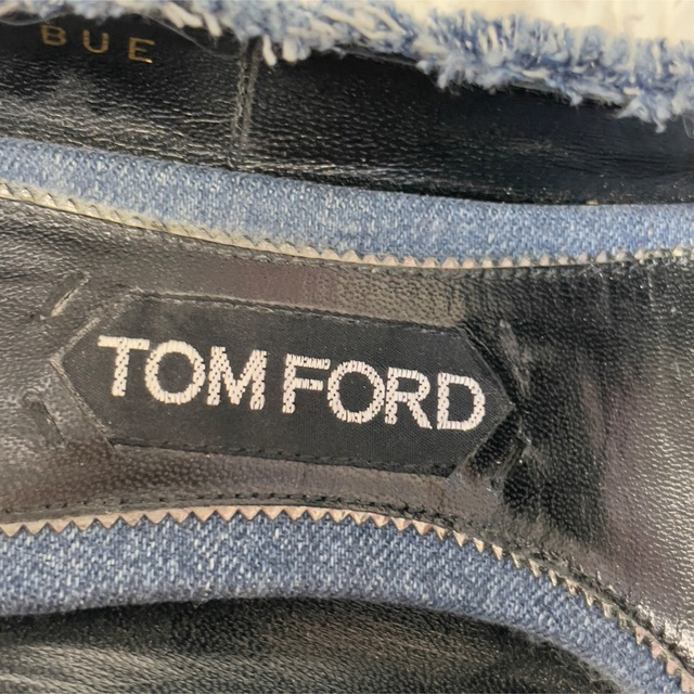 TOM FORD(トムフォード)の【美品】トム フォード デニム パンプス ピンヒール フリジン 24.5cm レディースの靴/シューズ(ハイヒール/パンプス)の商品写真