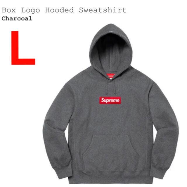 Supreme Box Logo Hooded Sweatshirt グレー Lトップス