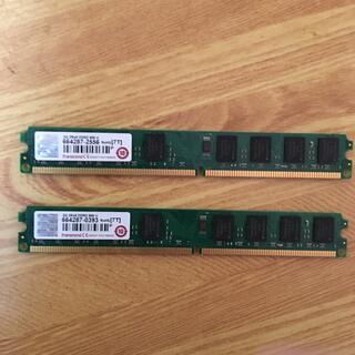 トランセンド(Transcend)のデスクトップパソコン用　DDR2-800メモリ2GB 二枚組(PCパーツ)
