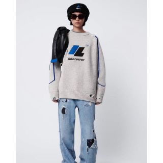 ザラ(ZARA)のZARA ADERERROR ロゴオーバーニット S-M(ニット/セーター)