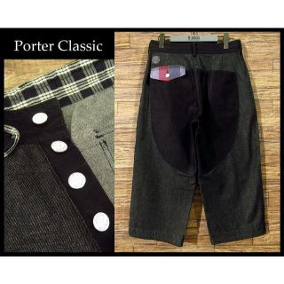 ポーター(PORTER)のさぶこん様専用 美品 ポータークラシック ウェポン ワイド デニム パンツ XS(デニム/ジーンズ)