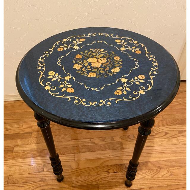 イタリア　象嵌家具　サイドテーブル