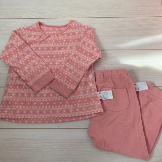 ユニクロ(UNIQLO)のUNIQLO ユニクロ 女の子 冬用 フリース パジャマ 100㎝(パジャマ)