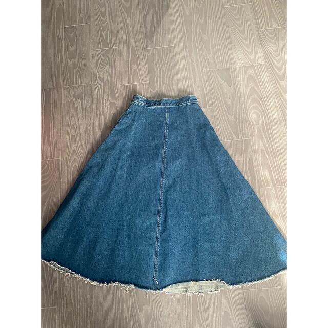 moussy DENIM MAXI FLARE SKIRT