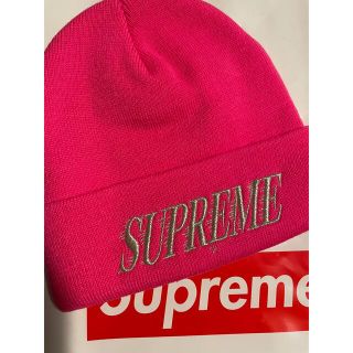 シュプリーム(Supreme)のsupreme beanie pink 新品　半タグ(ニット帽/ビーニー)