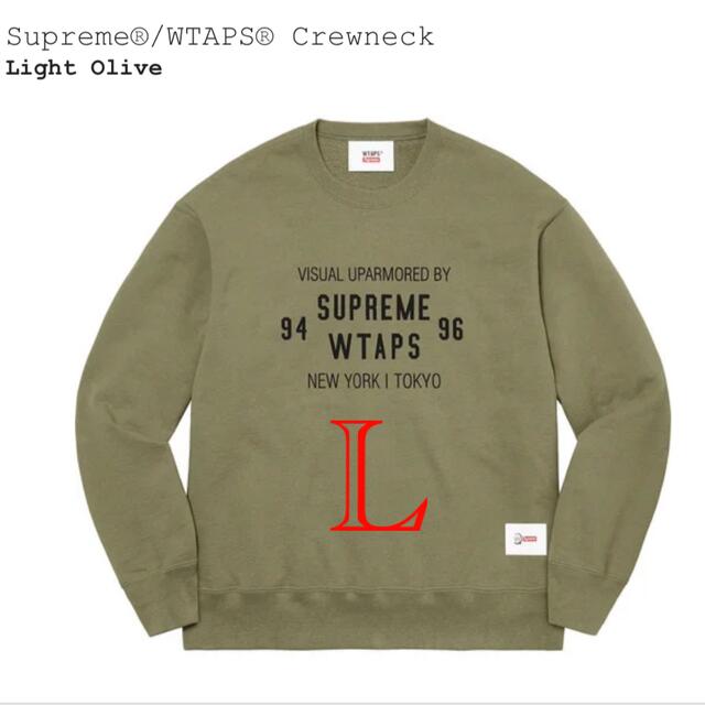 Supreme / WTAPS Crewneck Light Olive L スウェット Supreme / WTAPS Crewneck Light Olive L スウェット