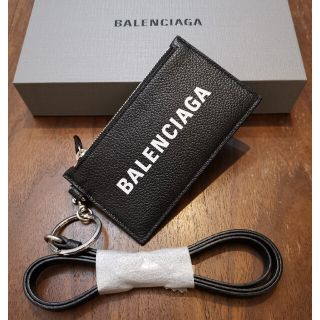 バレンシアガ(Balenciaga)のバレンシアガ　新品　メンズ　ストラップ付きフラグメントケース(ブラック)(コインケース/小銭入れ)