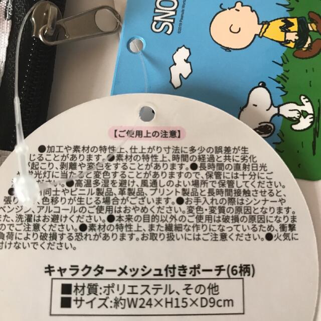 SNOOPY(スヌーピー)のスヌーピー  メッシュ付き　ポーチ　大きいサイズ　 エンタメ/ホビーのおもちゃ/ぬいぐるみ(キャラクターグッズ)の商品写真