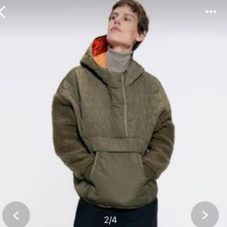 ザラ(ZARA)のZARA キルティング　ボアパーカー　XS(その他)