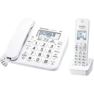 パナソニック(Panasonic)のパナソニック コードレス電話機(子機1台付き) VE-GD26DL-W(その他)