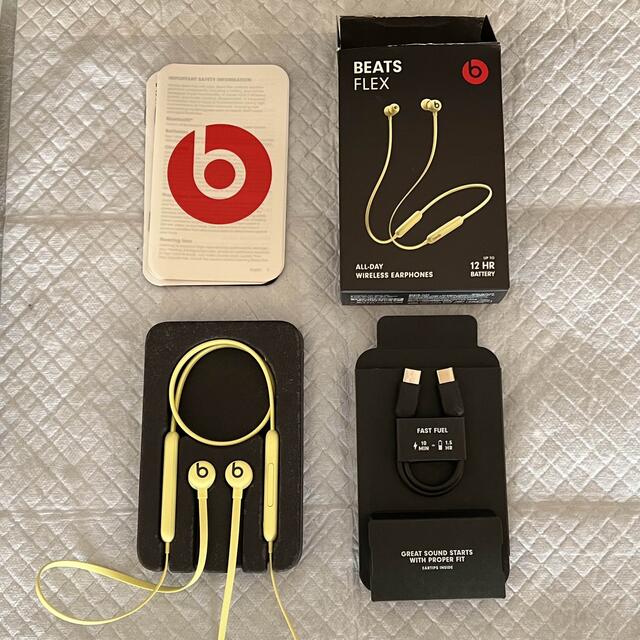 Beats by Dr Dre(ビーツバイドクタードレ)のBEATS FLEX ユズイエロー ワイヤレスイヤホン スマホ/家電/カメラのオーディオ機器(ヘッドフォン/イヤフォン)の商品写真