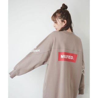 ミルクフェド(MILKFED.)のミルクフェド　PRINTED LOGO SWEAT DRESS(ひざ丈ワンピース)