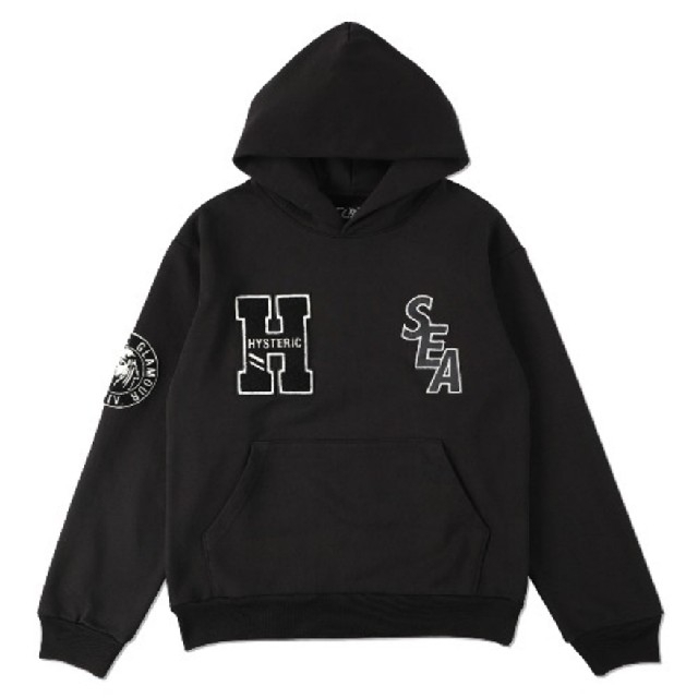 SEA(シー)の黒★希少☆XL☆HYSTERIC GLAMOUR x WDS Hoodie メンズのトップス(パーカー)の商品写真