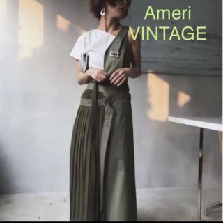 Ameri VINTAGE - Ameri Vintage BELT TIE SET UP SKIRT カーキの ...