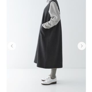 ネストローブ(nest Robe)のharu様専用☆ﾈｽﾄﾛｰﾌﾞ 未使用☆ウールサージノースリーブワンピース(ロングワンピース/マキシワンピース)