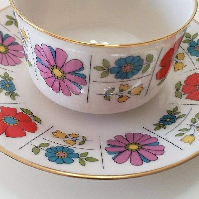 Noritake   希少人気ノリタケオールド 昭和レトロ ポップな花柄の