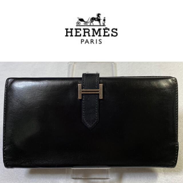 Hermes(エルメス)の正規品☆エルメス ベアン ブラック 長財布 男女兼用 メンズのファッション小物(長財布)の商品写真