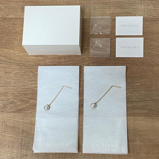 shihara ハーフパールチェーンピアス アクセサリー アクセサリー gscap