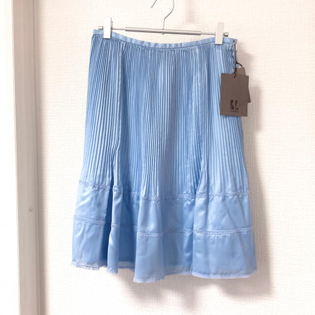 カールラガーフェルド❤️新品❤️爽やかブルー切り替えプリーツスカート | フリマアプリ ラクマ