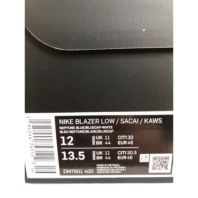 NIKE(ナイキ)の新品 NIKE sacai KAWS ナイキ サカイ カウズ ブレーザー　30 メンズの靴/シューズ(スニーカー)の商品写真