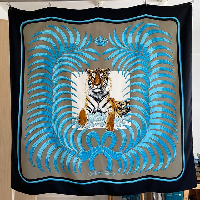 HERMES カレ140 TIGRE ROYALスカーフ シルク100%