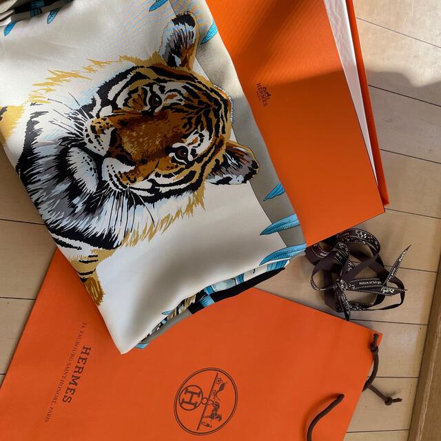 HERMES カレ140 TIGRE ROYALスカーフ シルク100%