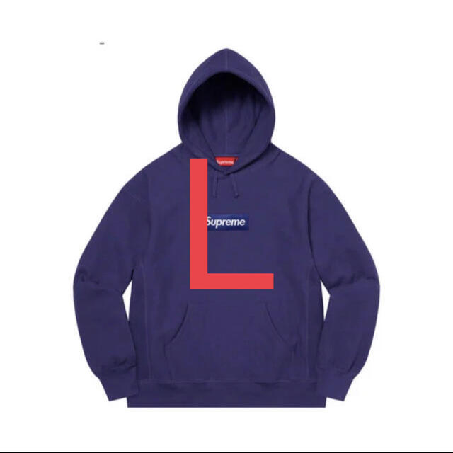 Box Logo Hooded Sweatshirt Washed Navy L