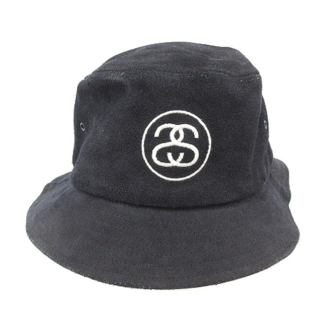 STUSSY - ステューシー SSリンクロゴ バケットハット S/M 黒の通販 by