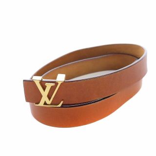 ルイヴィトン(LOUIS VUITTON)のルイヴィトン サンチュール イニシアル レザーベルト ゴールド金具 90 36(ベルト)