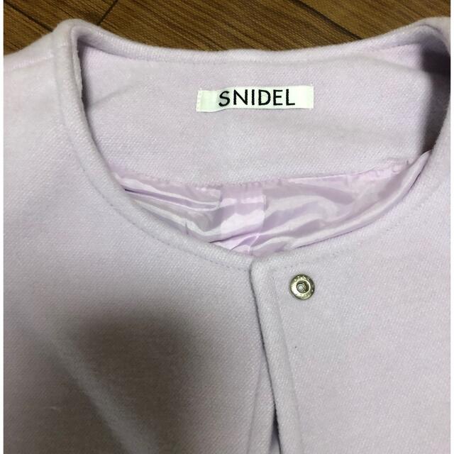 SNIDEL(スナイデル)のスナイデルノーカラーラベンダーコート レディースのジャケット/アウター(ロングコート)の商品写真