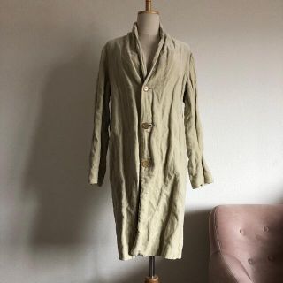 パドカレ(pas de calais)の美品　パドカレ　綿別珍ステンレスコート　ベージュ(ロングコート)