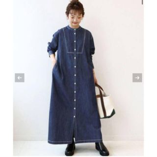 スローブイエナ(SLOBE IENA)のスローブイエナ LE DENIM シャツワンピース　フリーサイズ(ロングワンピース/マキシワンピース)